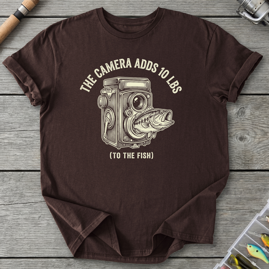 Camera Adds 10 Lbs T-Shirt — Dark Chocolate | River Giants Club