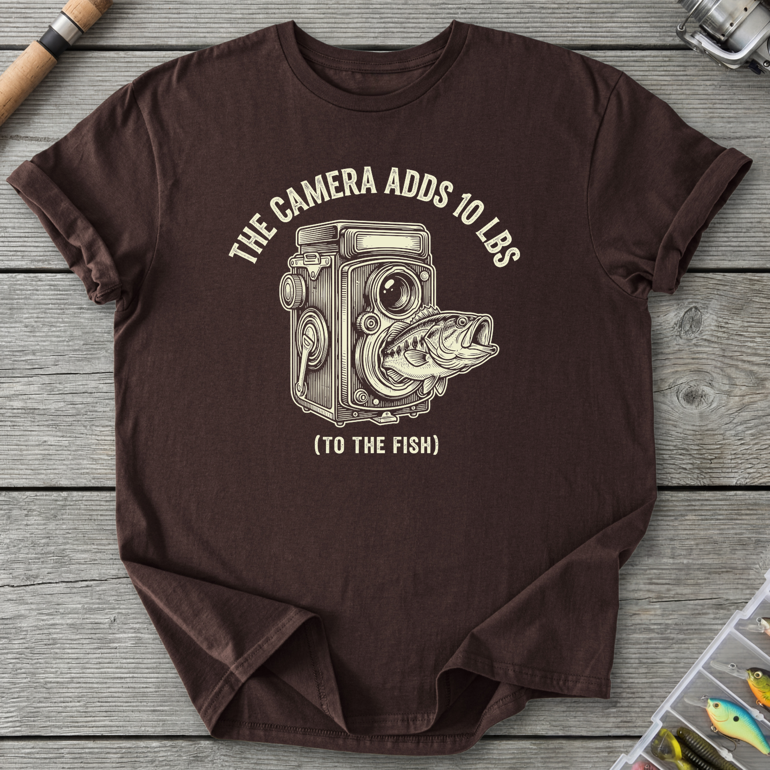 Camera Adds 10 Lbs T-Shirt — Dark Chocolate | River Giants Club