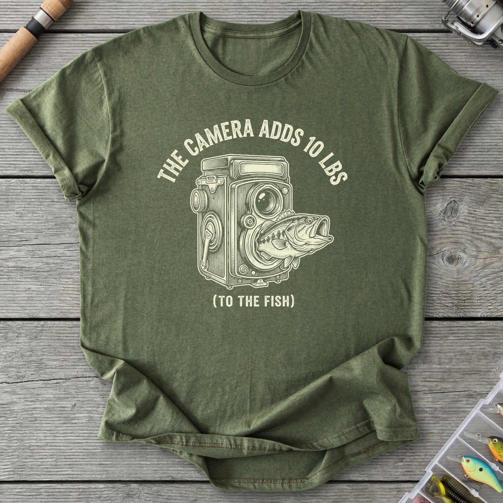 Camera Adds 10 Lbs T-Shirt — Military Green | River Giants Club