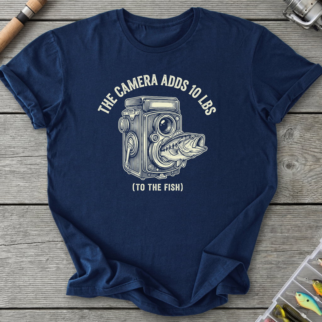 Camera Adds 10 Lbs T-Shirt — Navy | River Giants Club