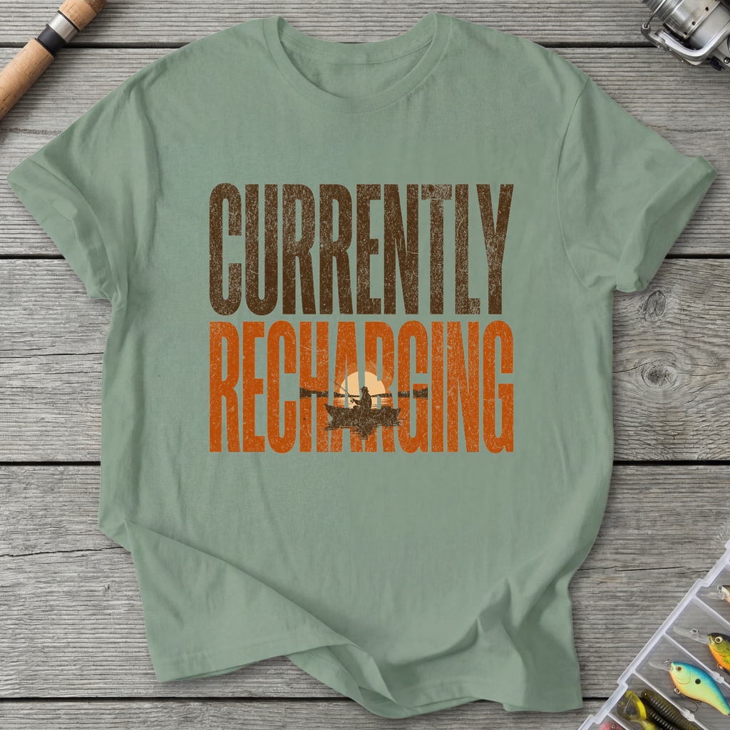 Currently Recharging T-Shirt — Sage | River Giants Club