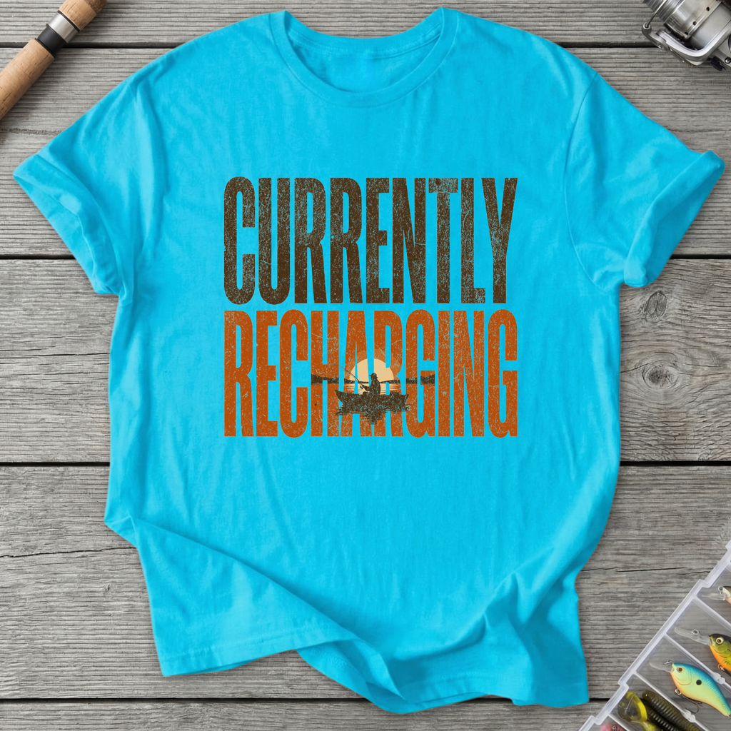 Currently Recharging T-Shirt — Sky | River Giants Club