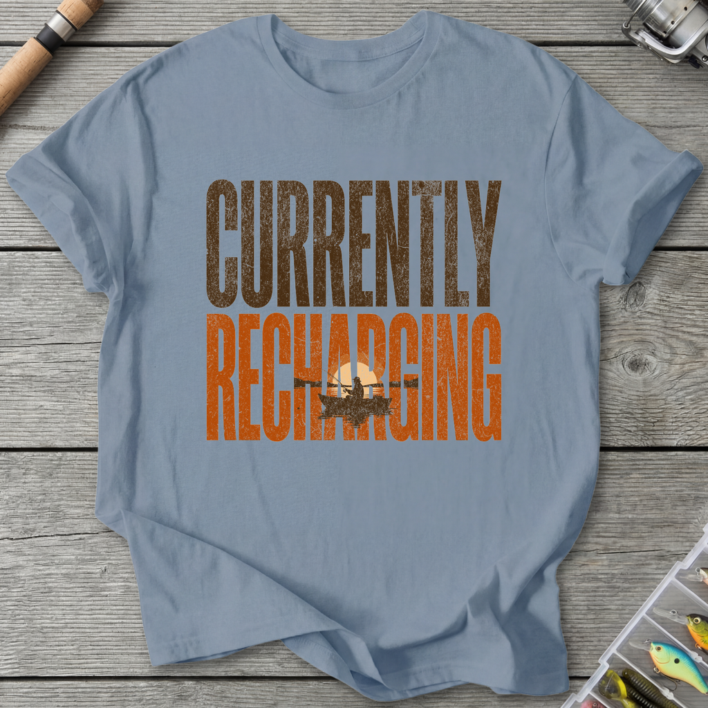 Currently Recharging T-Shirt — Stone Blue | River Giants Club