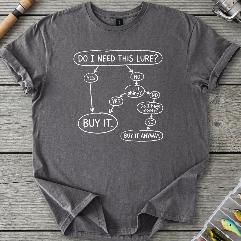 Do I Need This Lure T-Shirt — Charcoal | River Giants Club