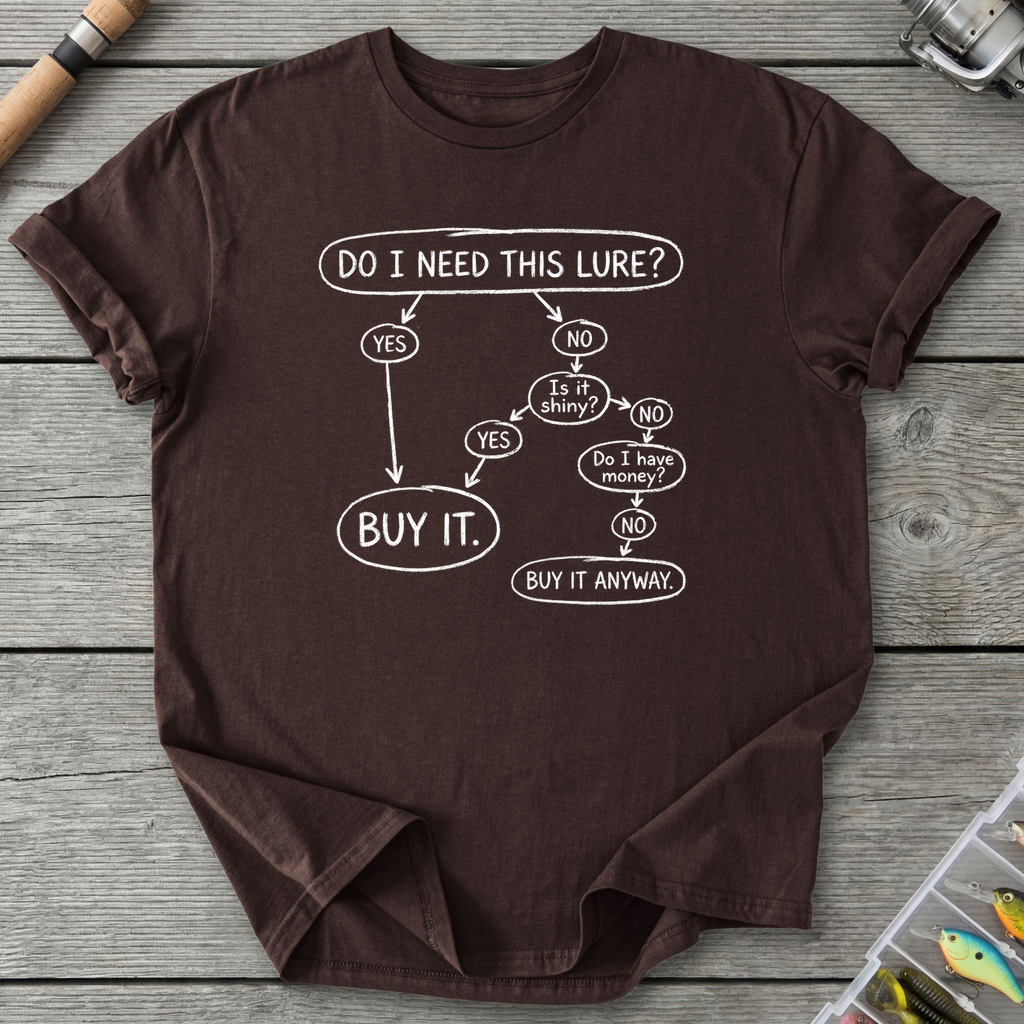 Do I Need This Lure T-Shirt — Dark Chocolate | River Giants Club