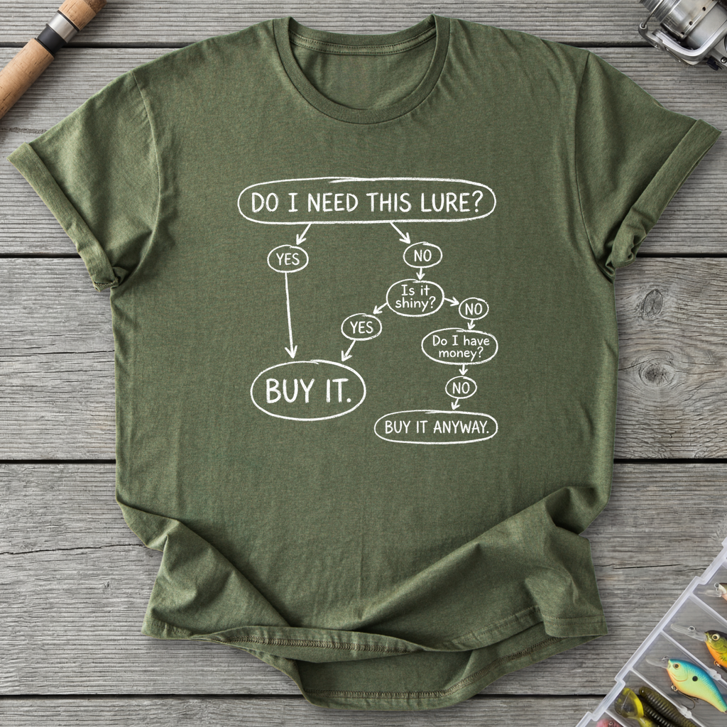 Do I Need This Lure T-Shirt — Military Green | River Giants Club