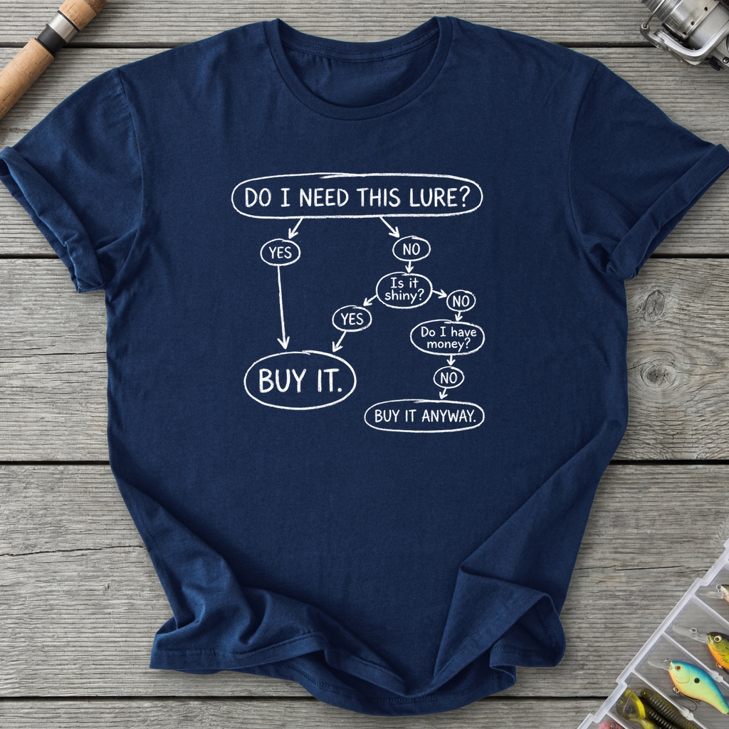 Do I Need This Lure T-Shirt — Navy | River Giants Club