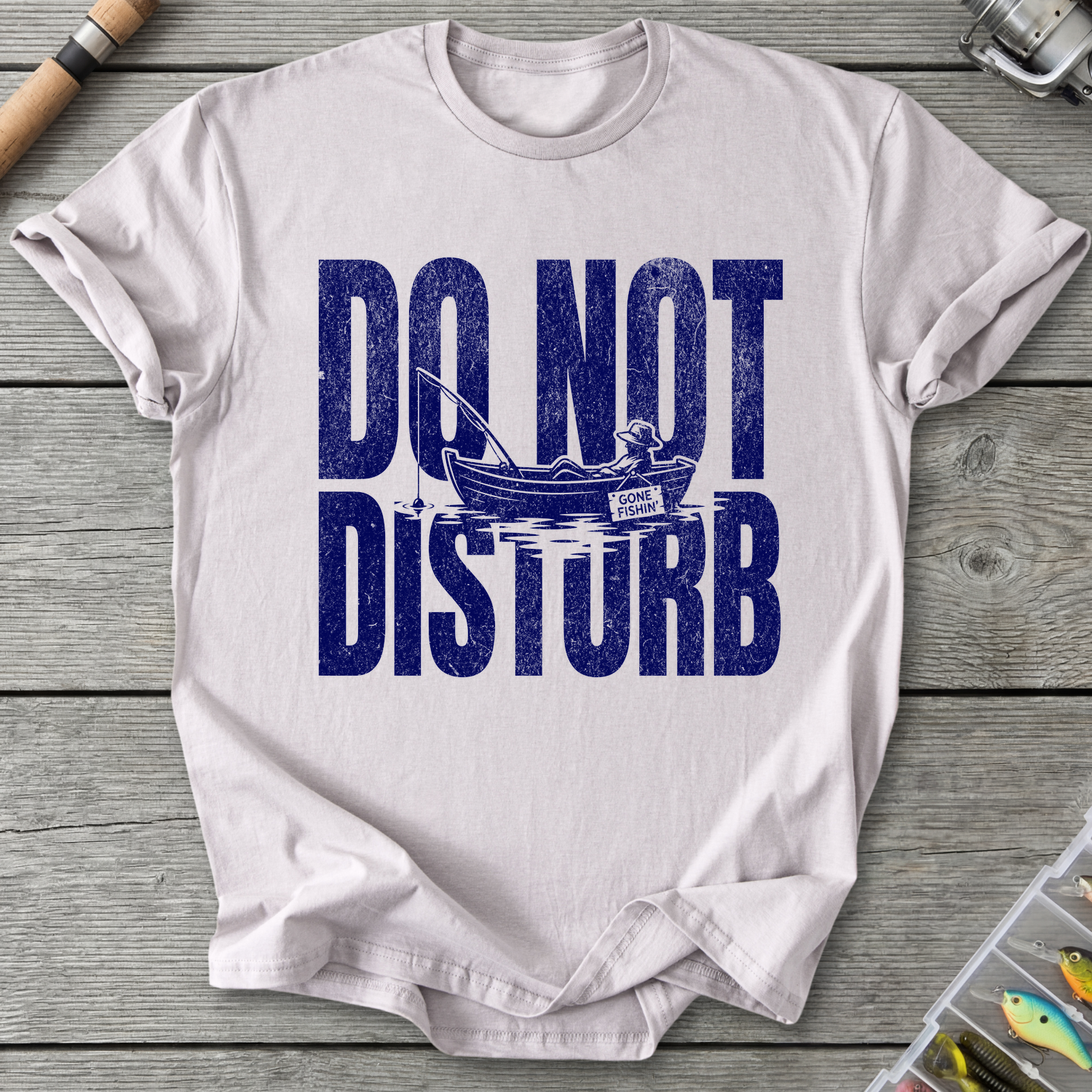 Do Not Disturb Fishing T-Shirt — Ice Grey | River Giants Club