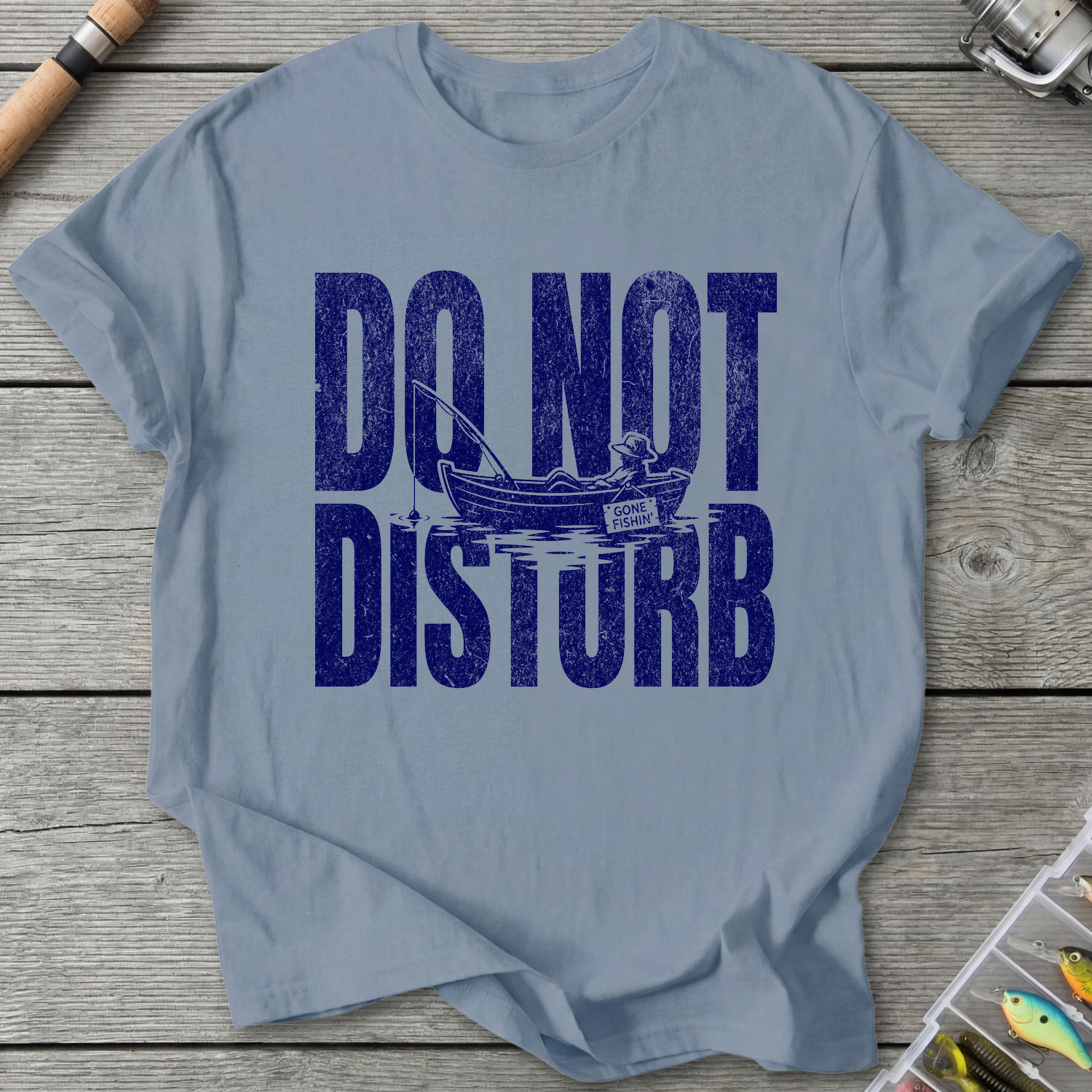 Do Not Disturb Fishing T-Shirt — Stone Blue | River Giants Club