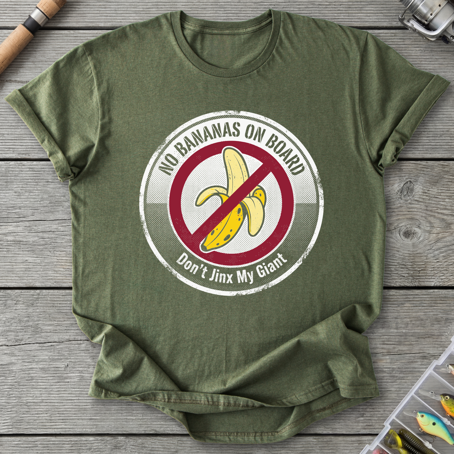 Don't Jinx My Giant T-Shirt — Military Green | River Giants Club