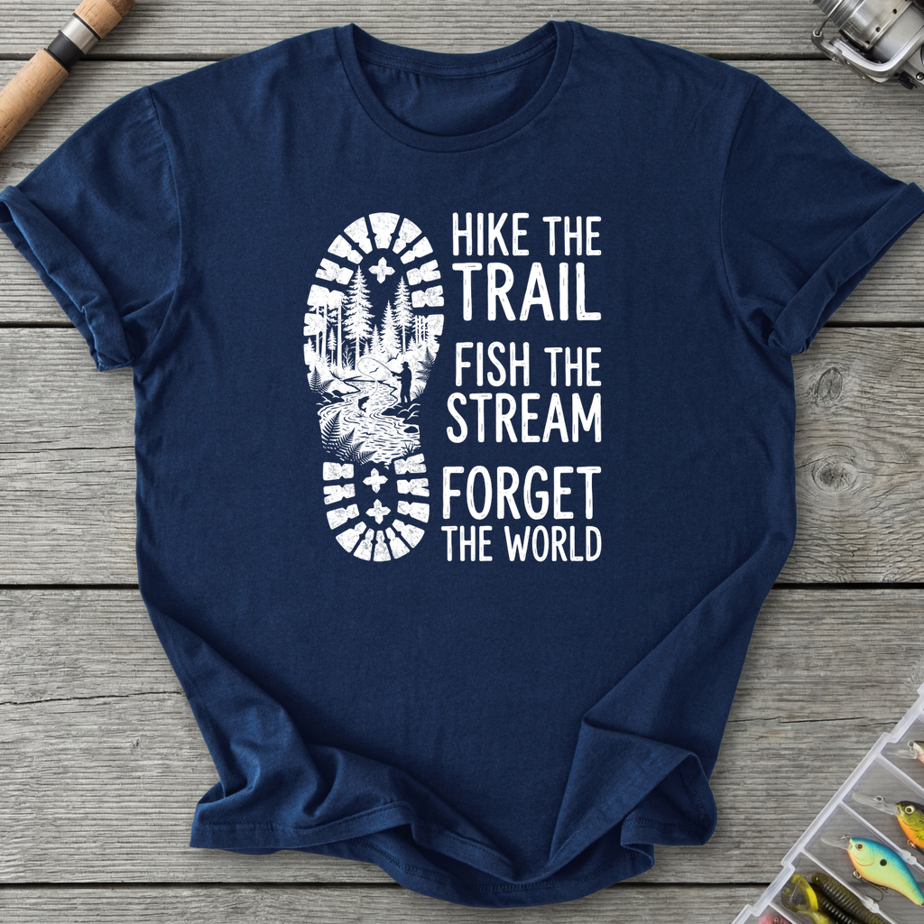 Fish the Stream T-Shirt — Navy | River Giants Club