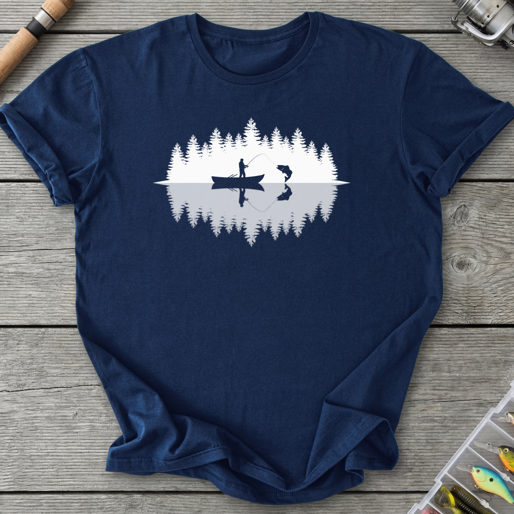 Fisherman Reflection T‑Shirt — Navy | River Giants Club