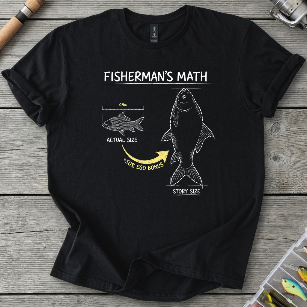 Fisherman’s Math T-Shirt — Black | River Giants Club