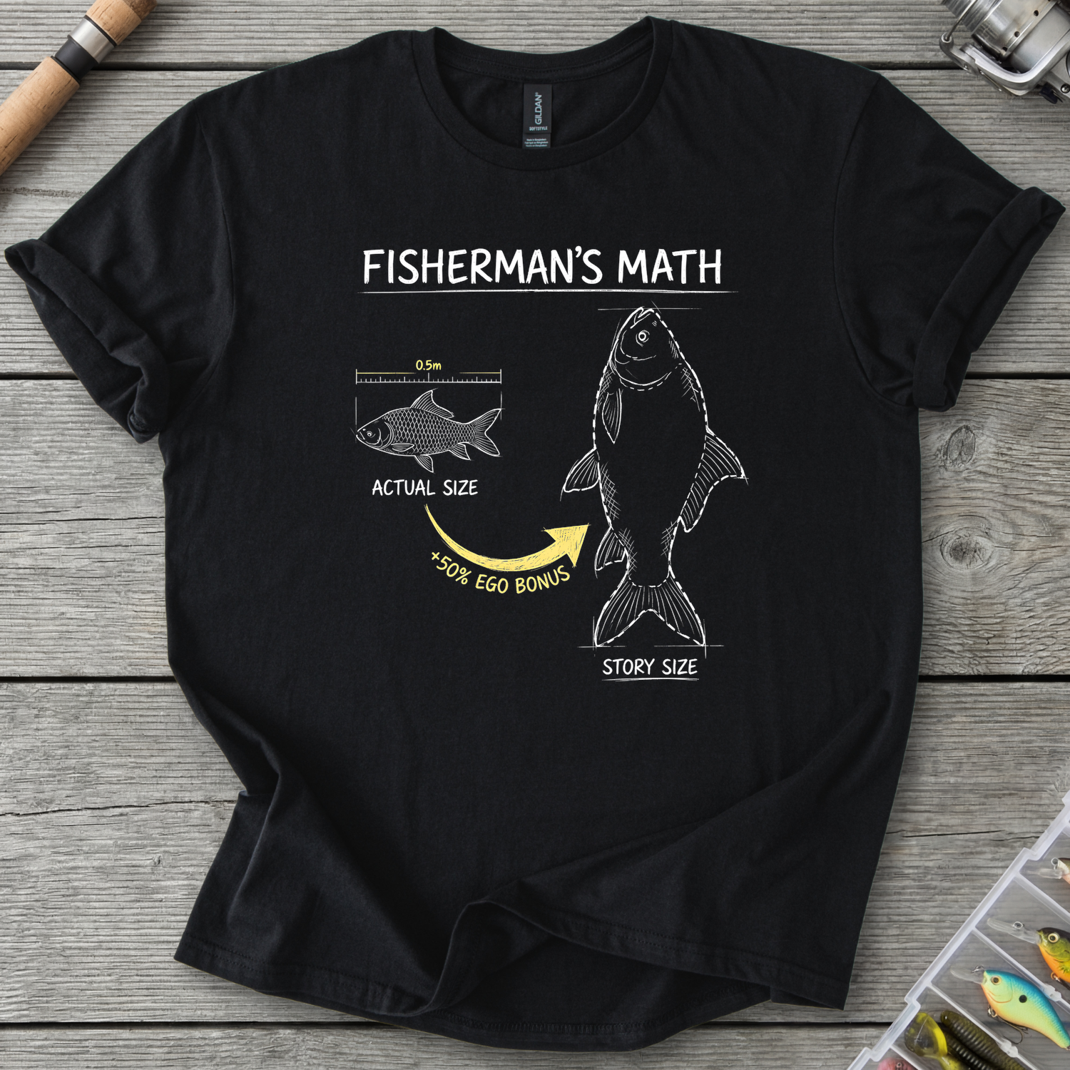 Fisherman’s Math T-Shirt — Black | River Giants Club
