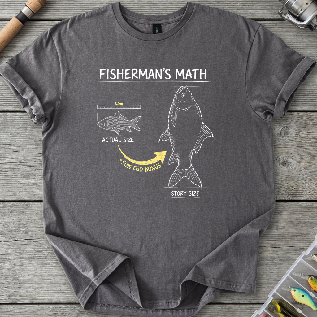 Fisherman’s Math T-Shirt — Charcoal | River Giants Club
