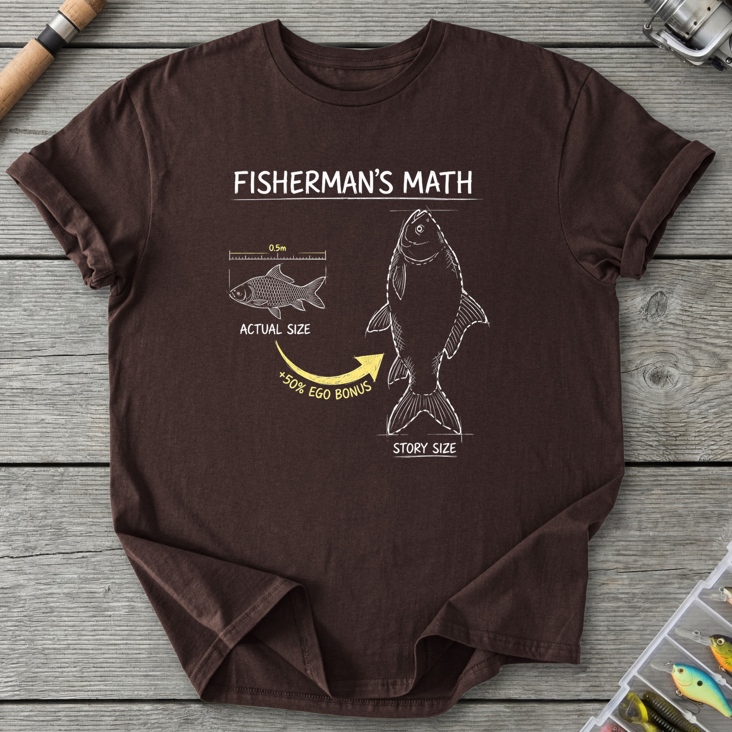 Fisherman’s Math T-Shirt — Dark Chocolate | River Giants Club