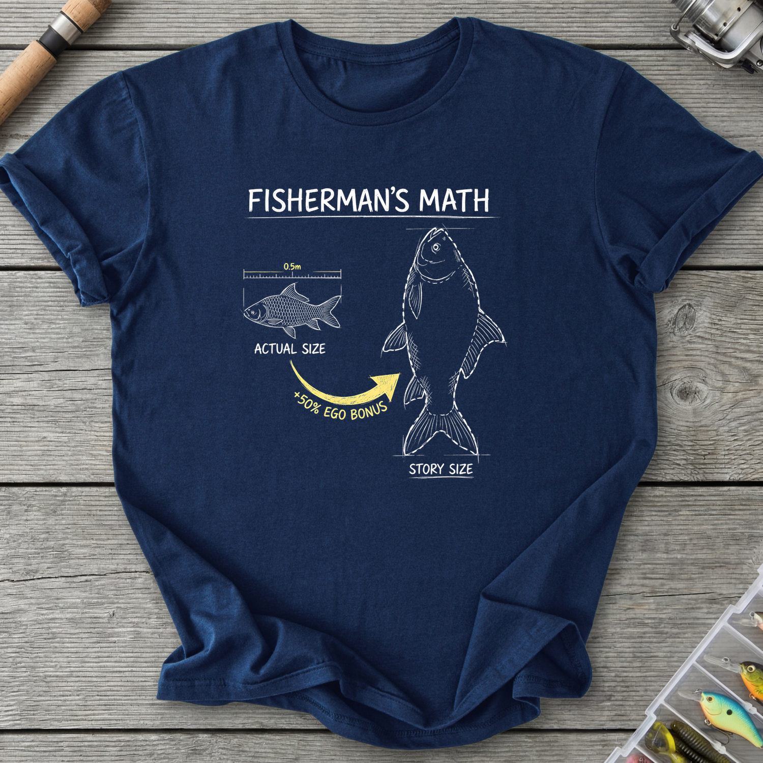 Fisherman’s Math T-Shirt — Navy | River Giants Club