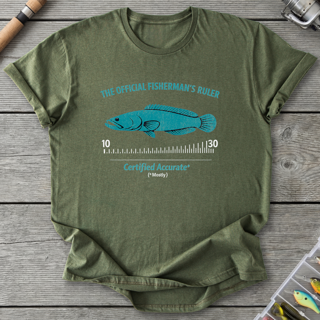 Fishermans's Ruler T-Shirt — Military Green | River Giants Club