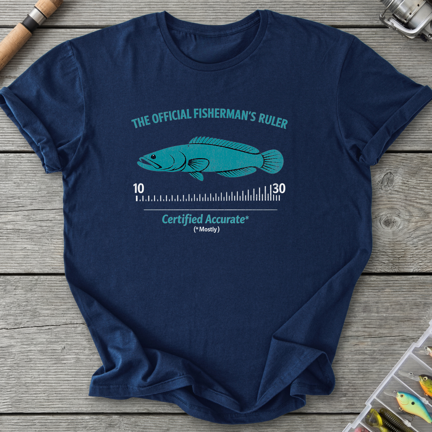 Fishermans's Ruler T-Shirt — Navy | River Giants Club