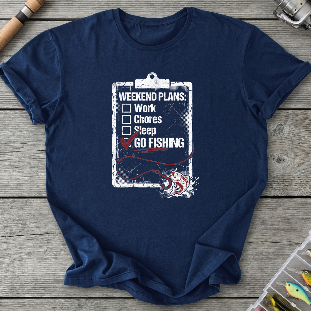 Fishing Checklist T-Shirt — Navy | River Giants Club