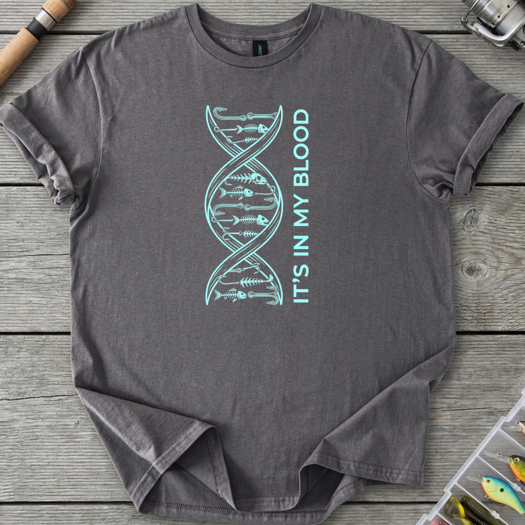 Fishing DNA T-Shirt — Charcoal | River Giants Club