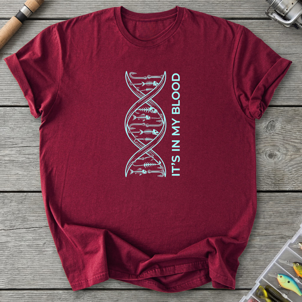 Fishing DNA T-Shirt — Maroon | River Giants Club