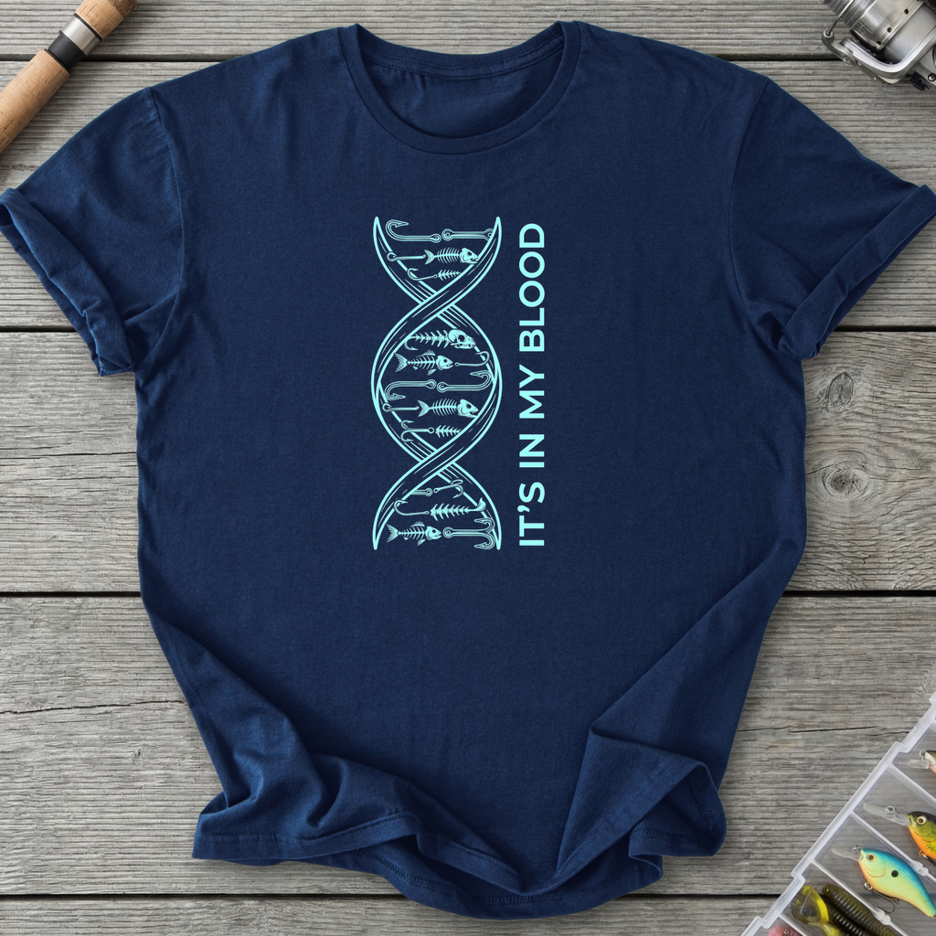 Fishing DNA T-Shirt — Navy | River Giants Club