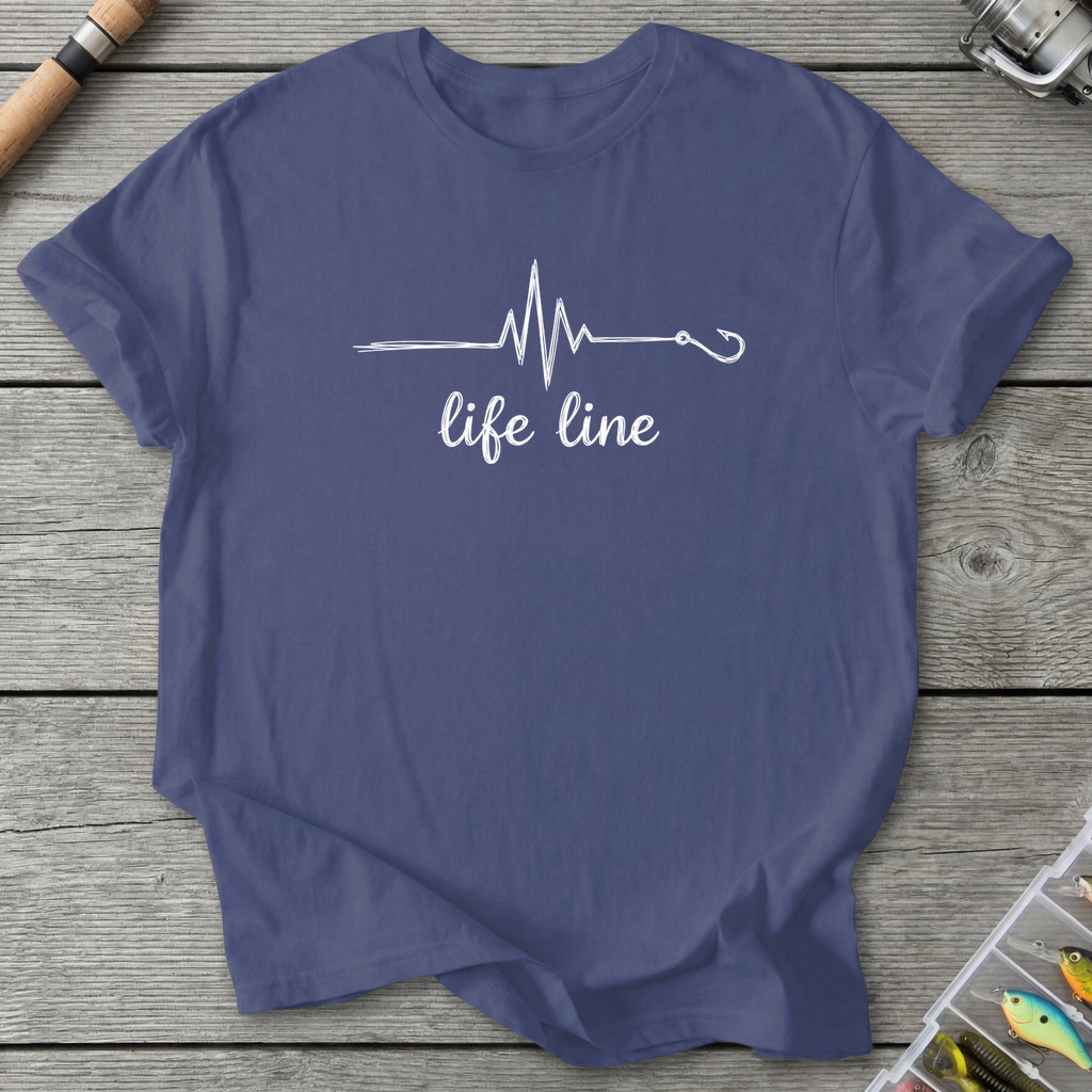 Fishing Life Line T-Shirt — Metro Blue | River Giants Club