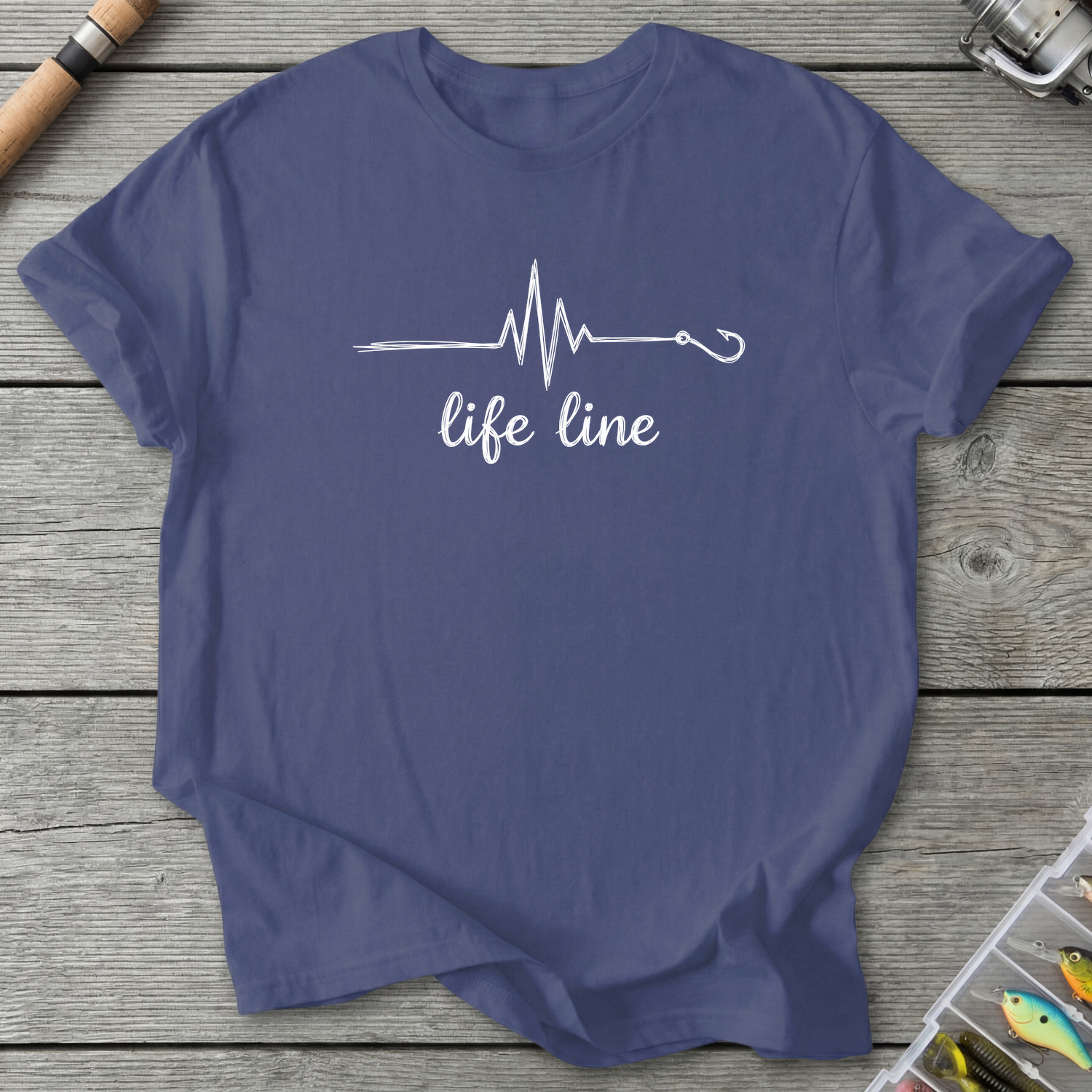 Fishing Life Line T-Shirt — Metro Blue | River Giants Club