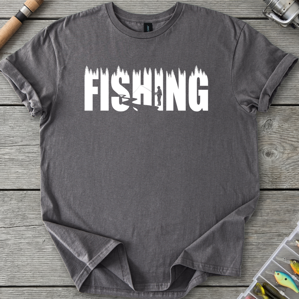 FISHING Silhouette T-Shirt — Charcoal | River Giants Club