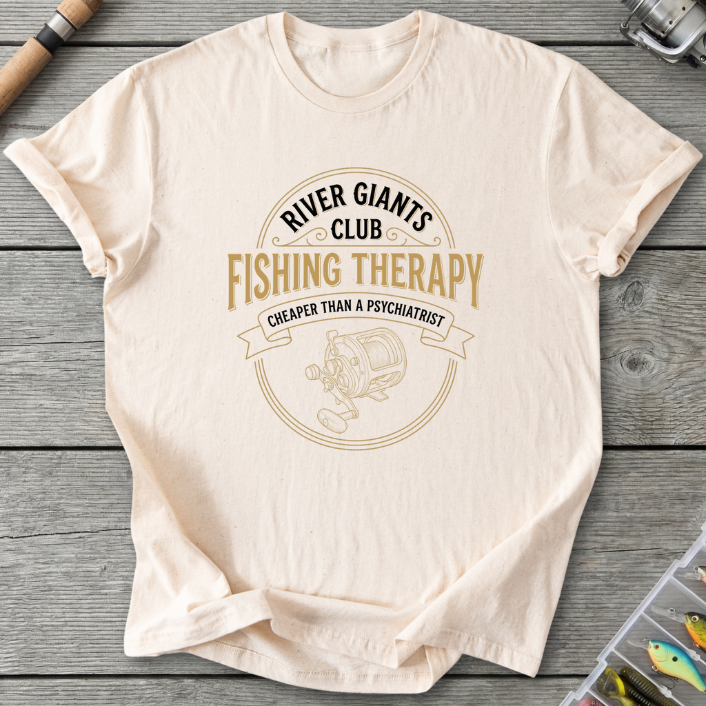 Fishing Therapy T-Shirt — Natural | River Giants Club