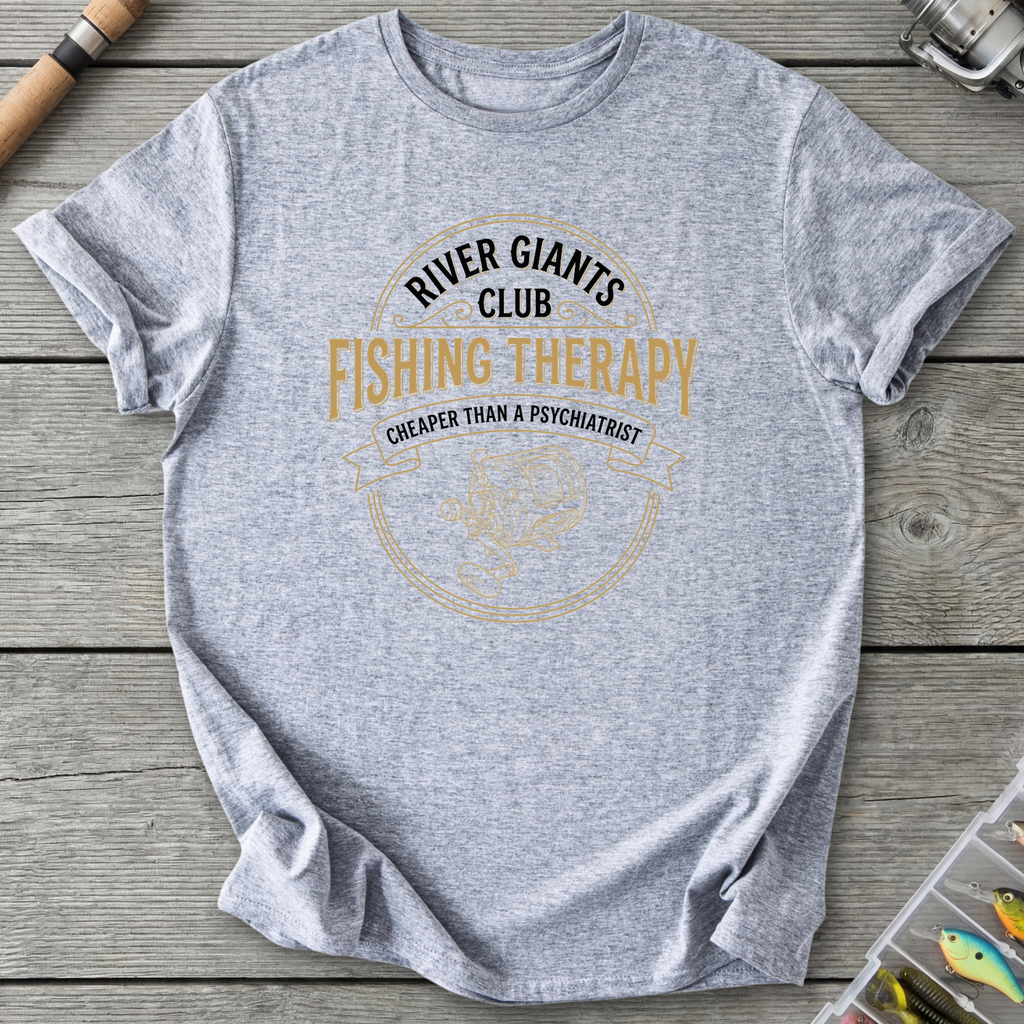 Fishing Therapy T-Shirt — Sport Grey | River Giants Club