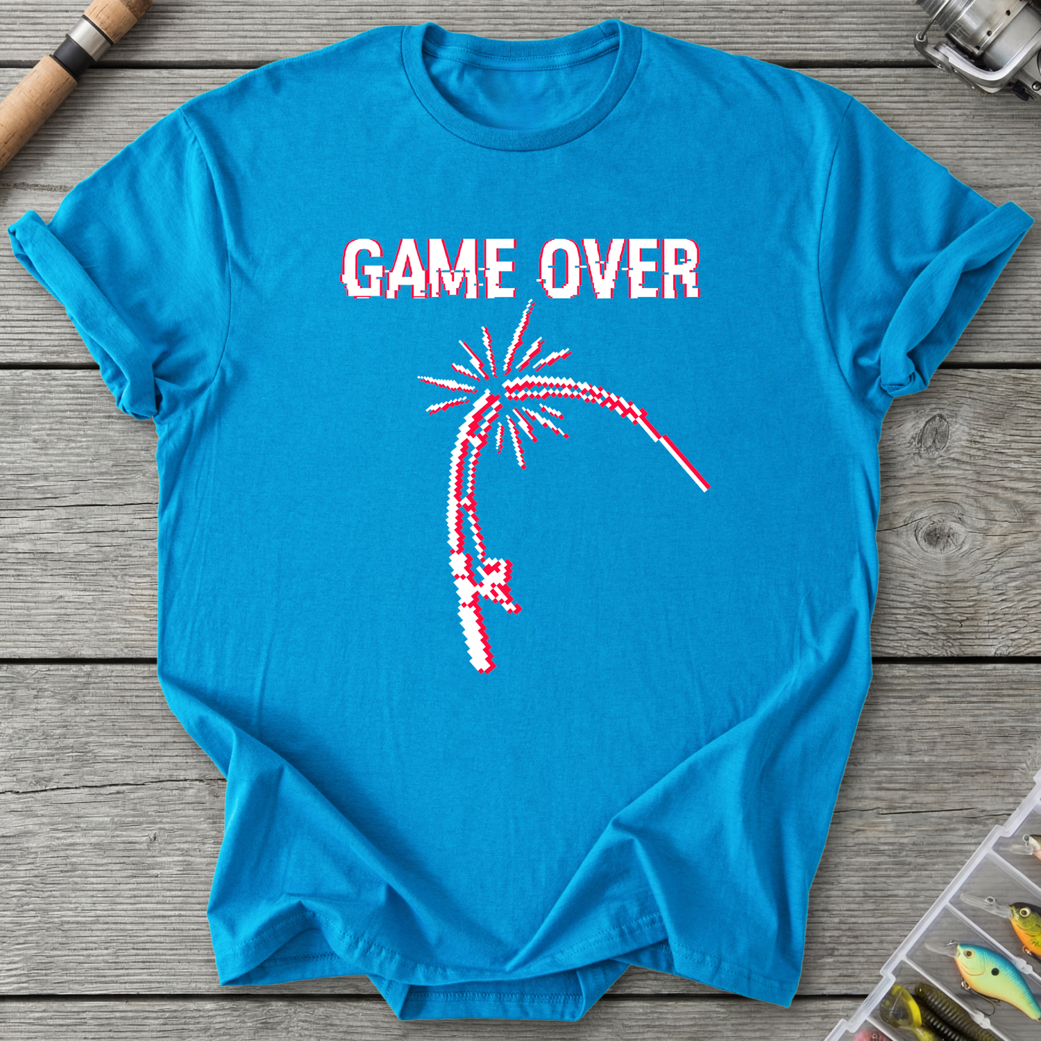 Game Over Rod Break T‑Shirt — Sapphire | River Giants Club