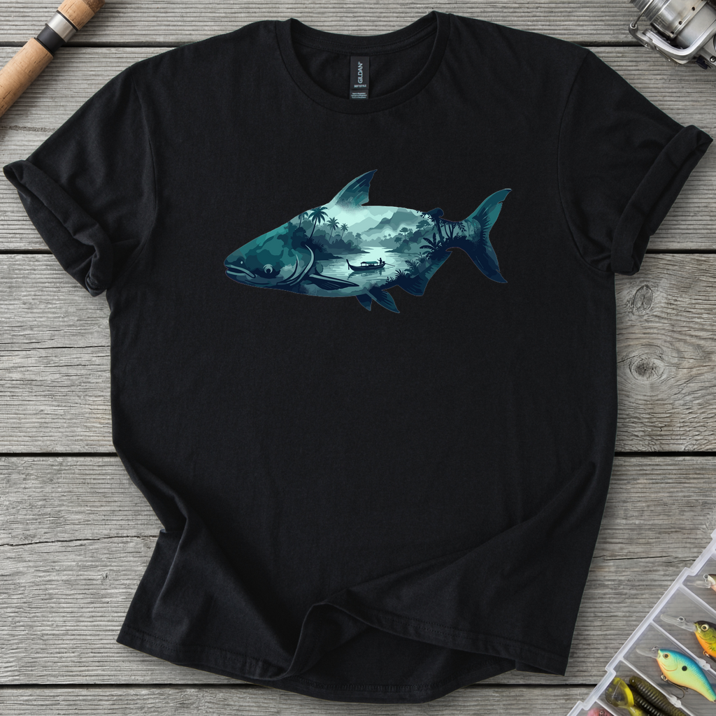 Giant Mekong Catfish T-Shirt — Black | River Giants Club