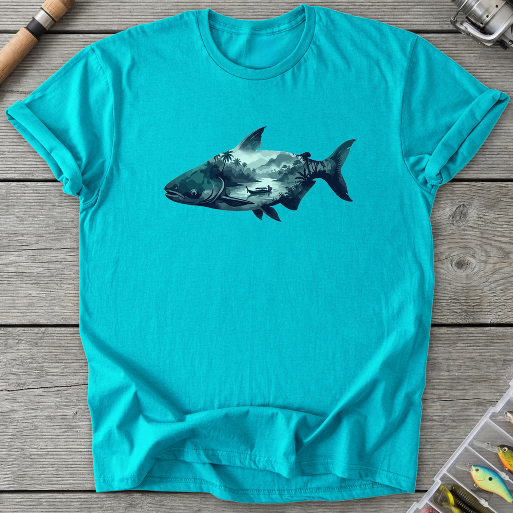 Giant Mekong Catfish T-Shirt — Tropical Blue | River Giants Club