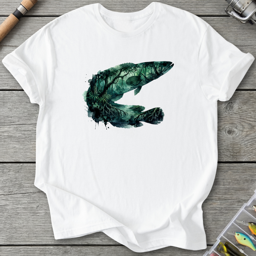 Giant Snakehead Silhouette T-Shirt — White | River Giants Club