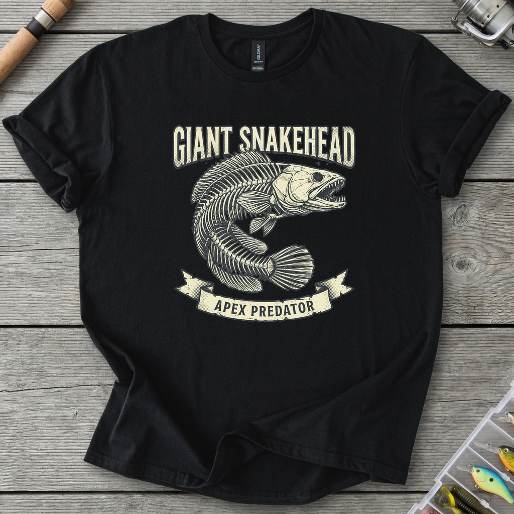 Giant Snakehead Skeleton T-Shirt — Black | River Giants Club