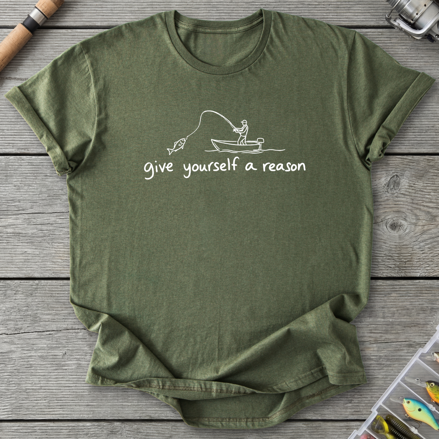 Give Yourself a Reason T-Shirt — Military Green | River Giants Club