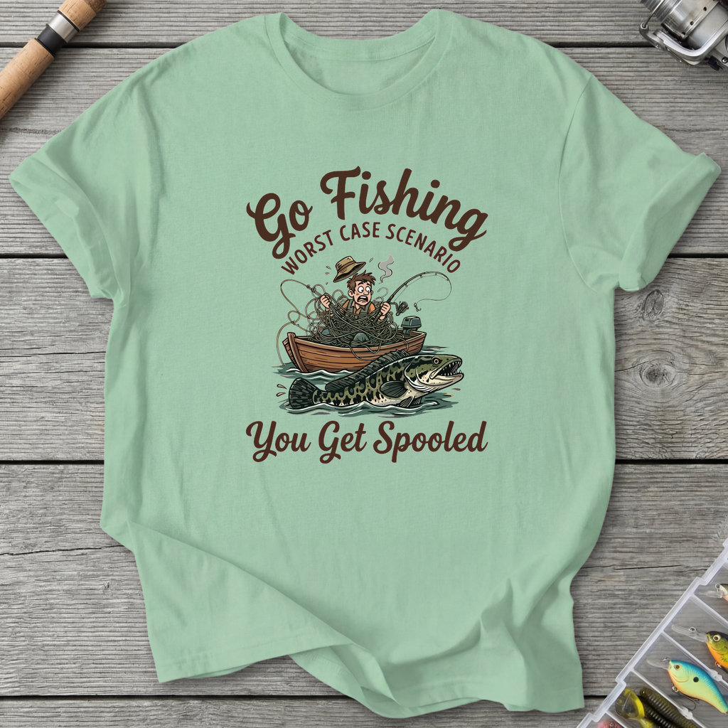 Go Fishing T-Shirt — Mint Green | River Giants Club