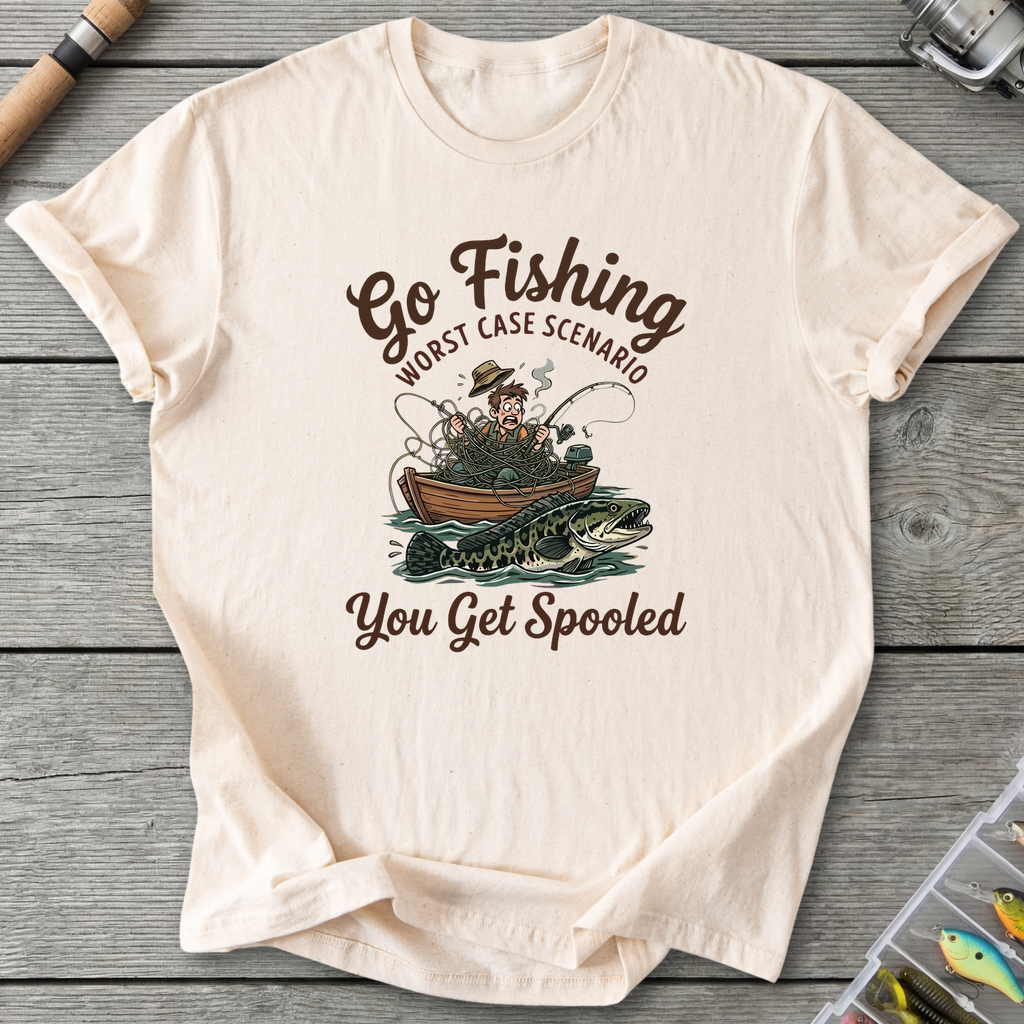 Go Fishing T-Shirt — Natural | River Giants Club