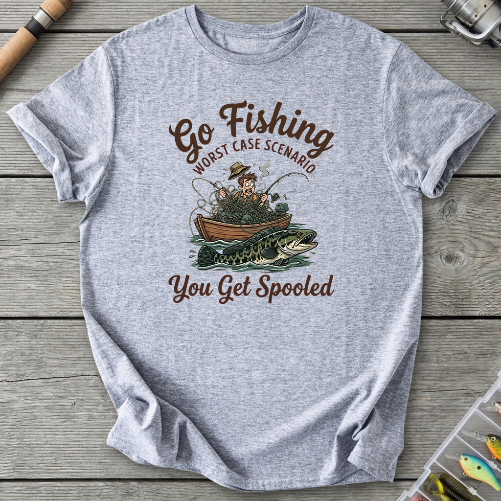 Go Fishing T-Shirt — Sport Grey | River Giants Club