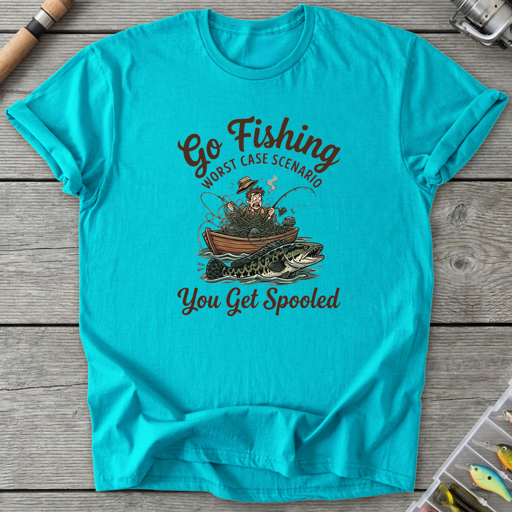 Go Fishing T-Shirt — Tropical Blue | River Giants Club