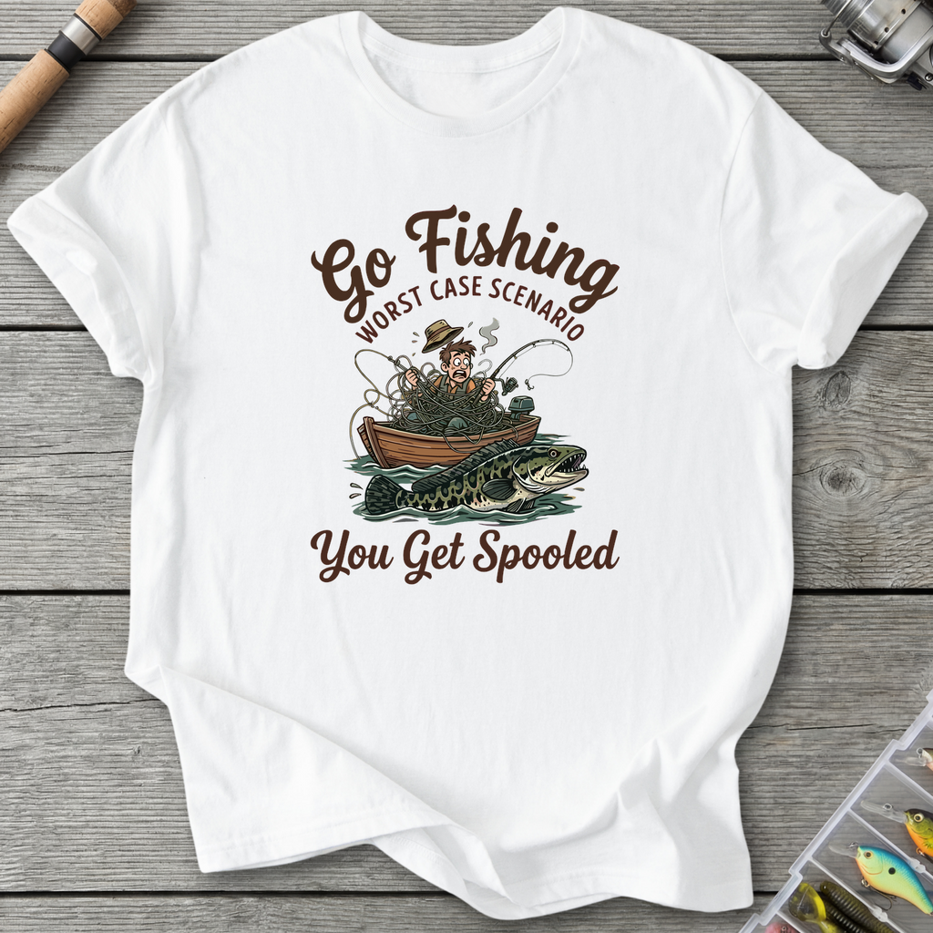 Go Fishing T-Shirt — White | River Giants Club