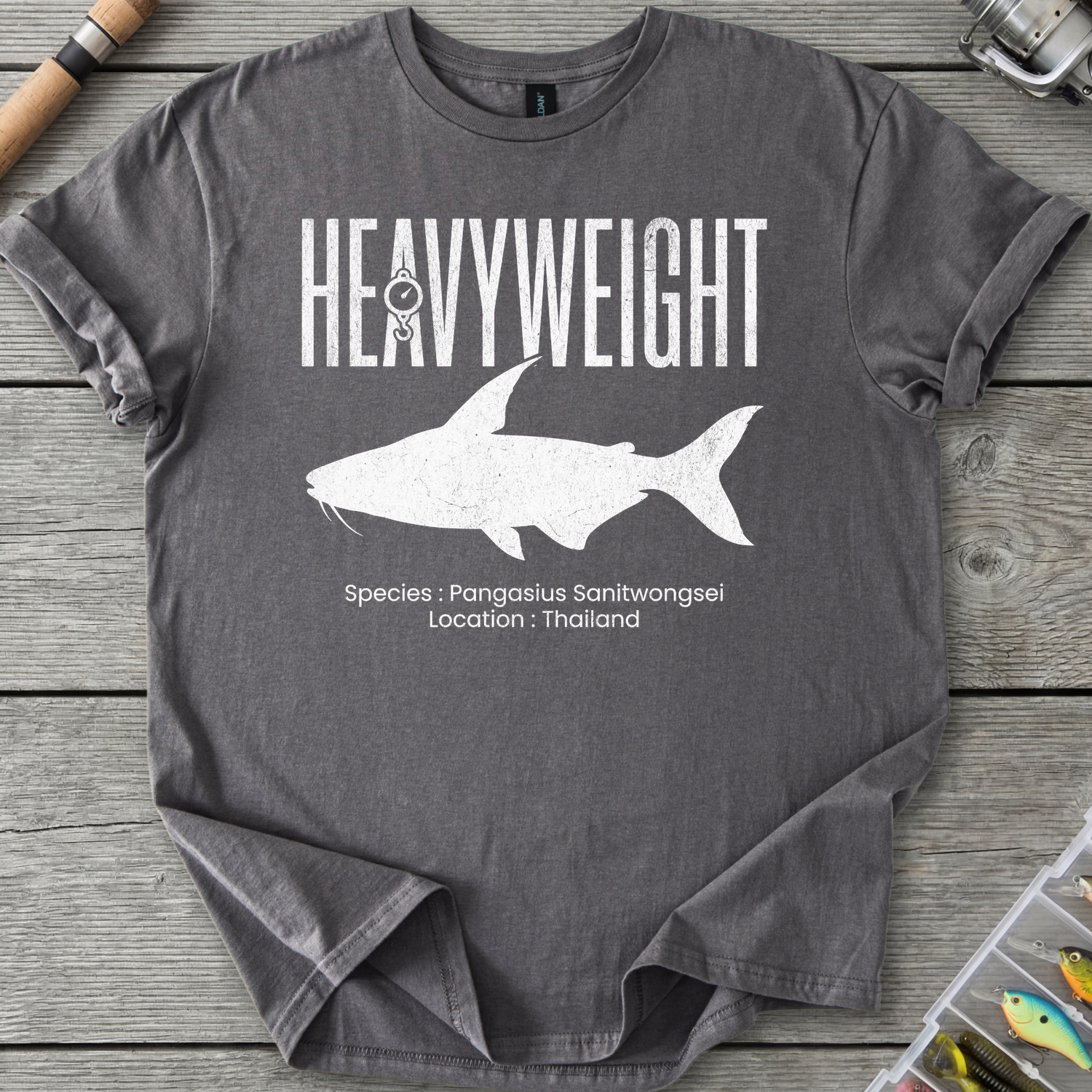 Heavyweight Catfish T-Shirt — Charcoal | River Giants Club