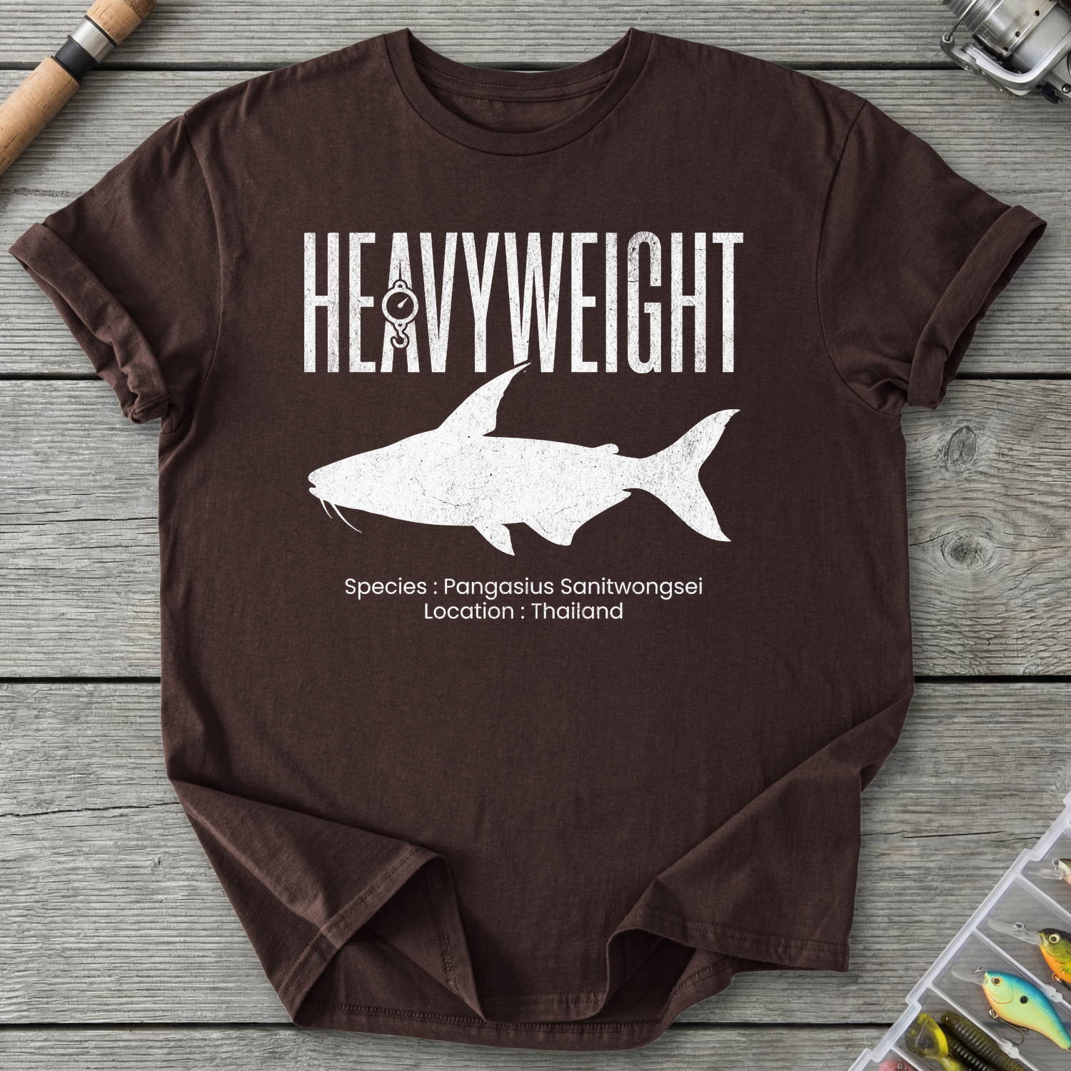 Heavyweight Catfish T-Shirt — Dark Chocolate | River Giants Club