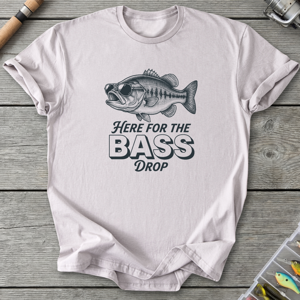 Here for the Bass Drop T-Shirt — Ice Grey | River Giants Club