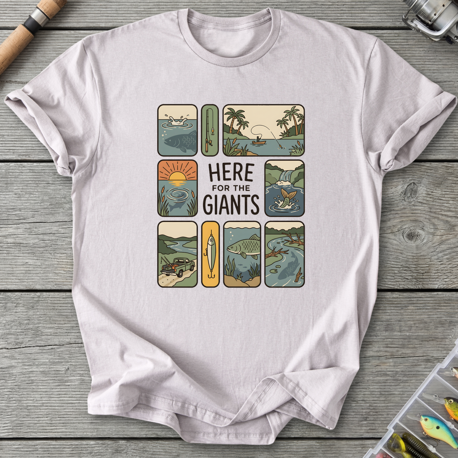 Here For The Giants T-Shirt — Ice Grey | River Giants Club