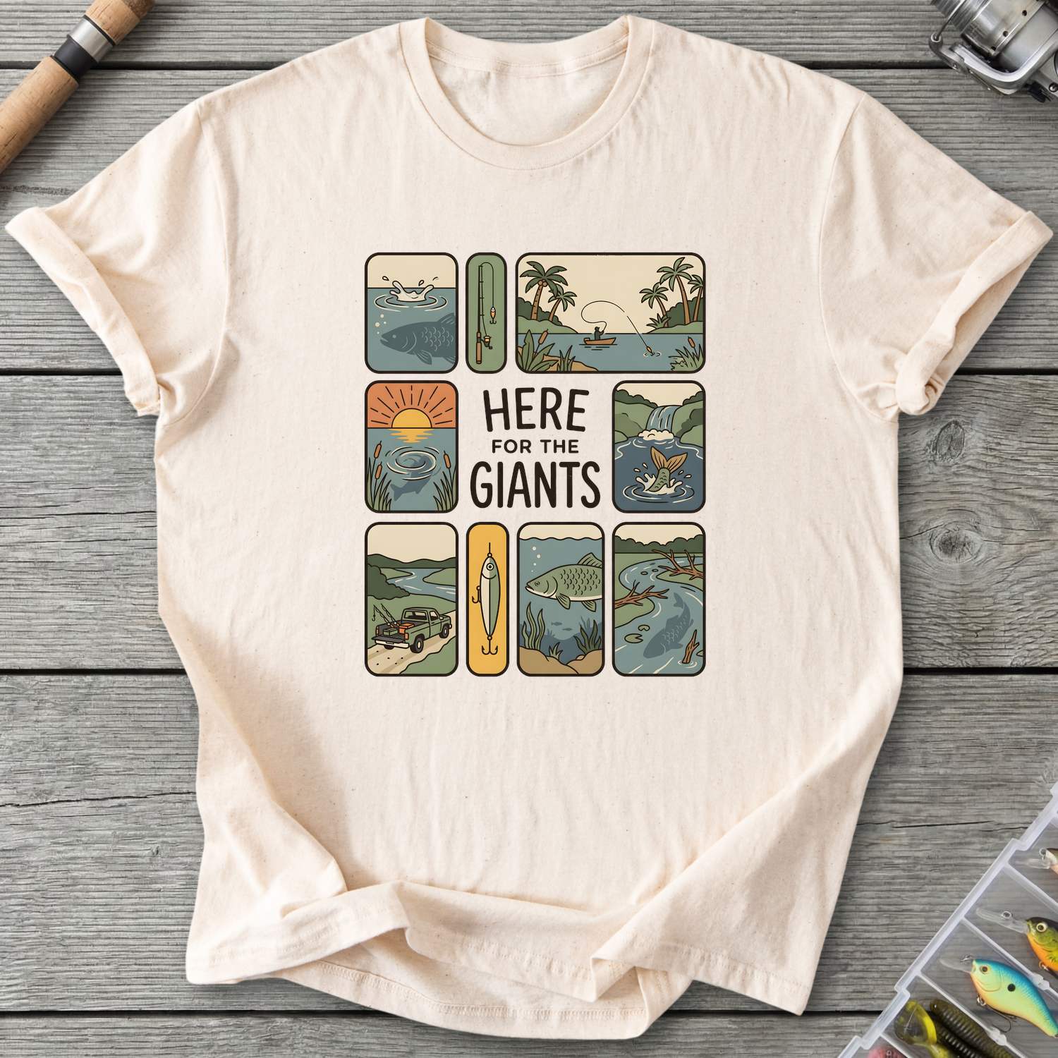 Here For The Giants T-Shirt — Natural | River Giants Club