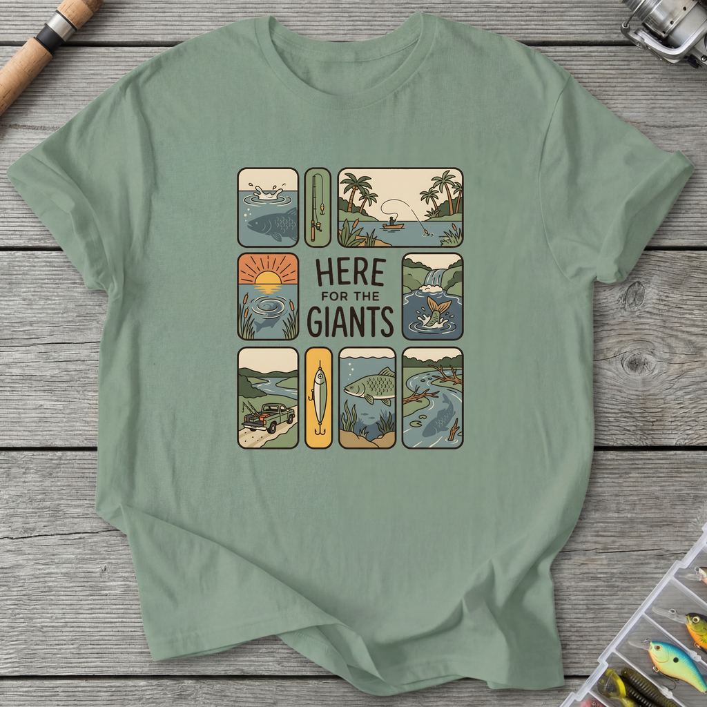 Here For The Giants T-Shirt — Sage | River Giants Club