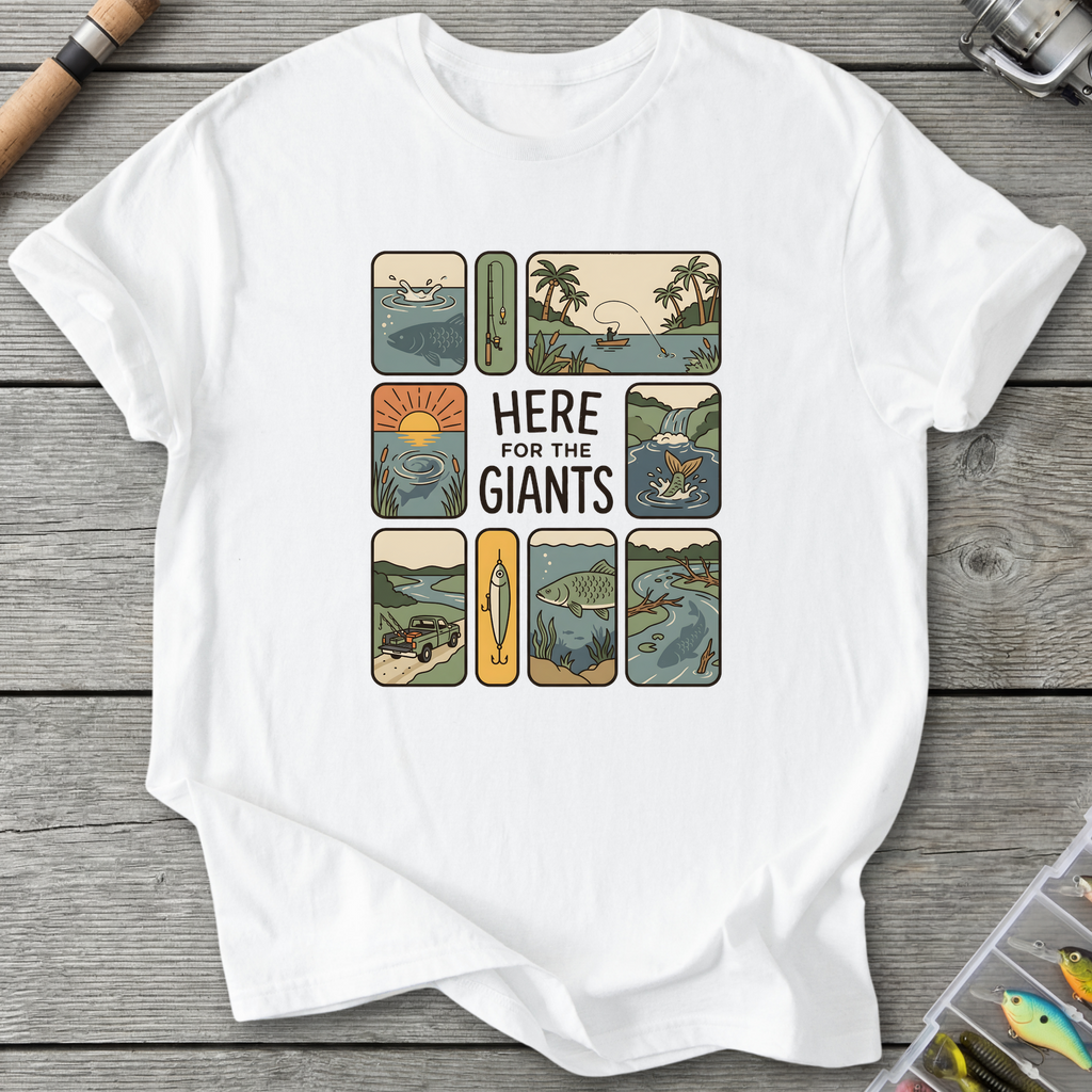 Here For The Giants T-Shirt — White | River Giants Club